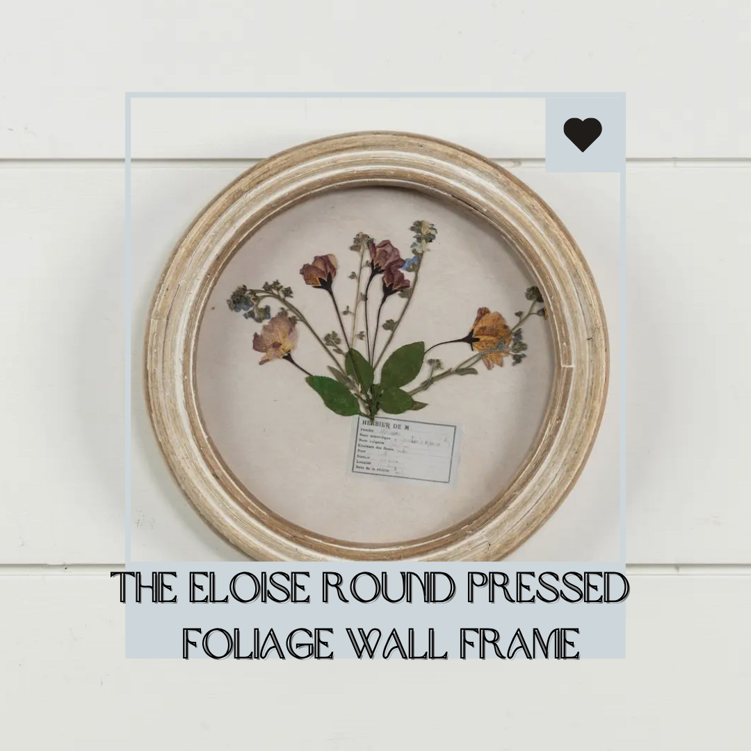 The Eloise Round Pressed Foliage Wall Frame