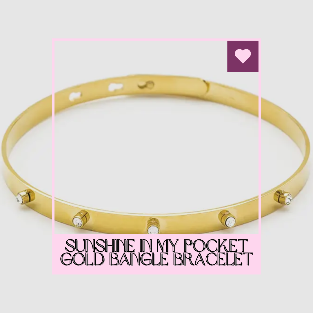 Sunshine in My Pocket Gold Bangle Bracelet